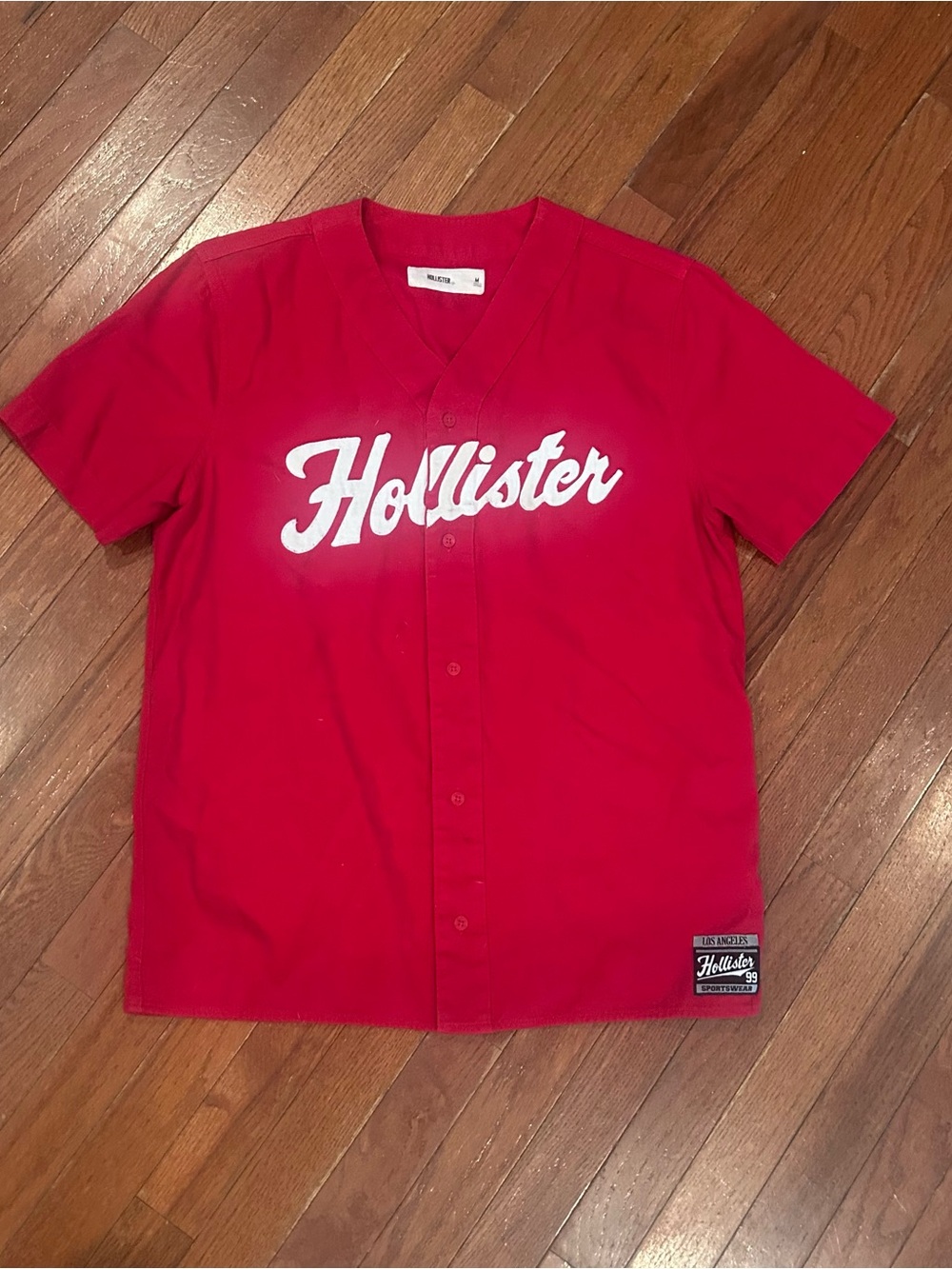 Hollister California short-sleeve baseball jersey shirt